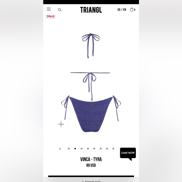 Blue Sparkly Triangl Bikini - NEVER WORN - Picture 1 of 9